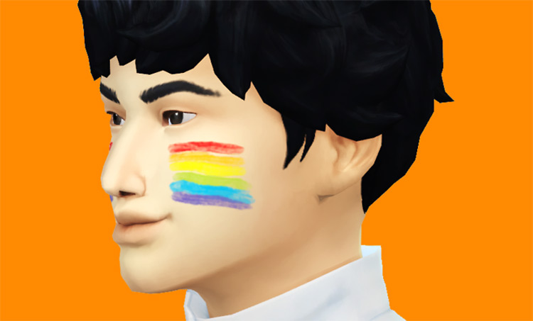 Pride Facepaint by faeriesimss / TS4 CC