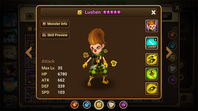 Having 2 Lushen’s allows for quick Dungeon clears / Summoners War