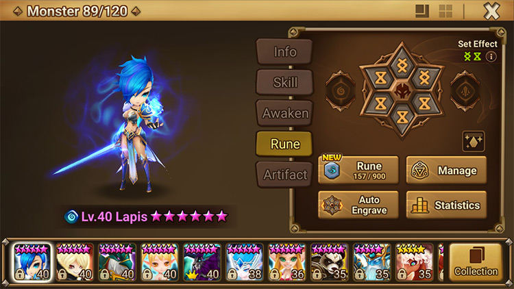 Lapis is able to auto Faimon Hell without problems / Summoners War