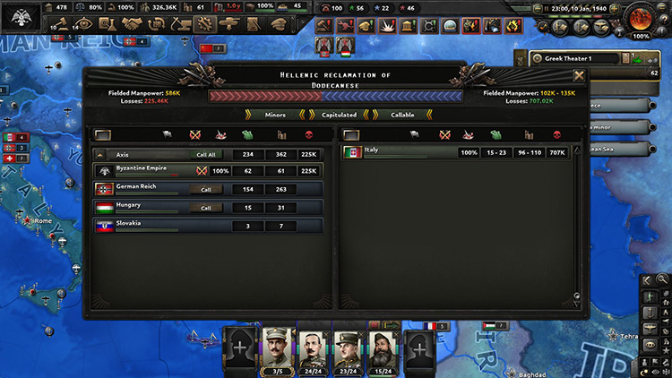 By 1940, Italy has lost 90% of their army without me sending a single division to their mainland / HOI4
