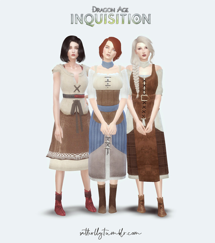 Dragon Age: Inquisition – Common Dresses / Sims 4 CC