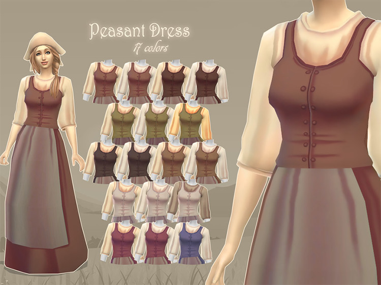 Peasant Dress / Sims 4 CC