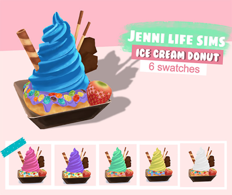 Ice Cream Donut / Sims 4 CC