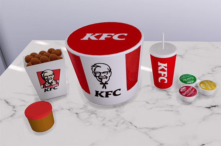 KFC Fast Food CC / Sims 4 CC