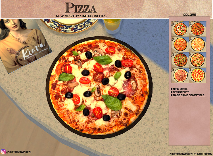 Pizza – New Mesh / Sims 4 CC