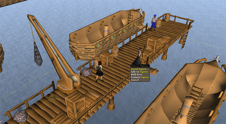 Taking the boat from Port Sarim / OSRS