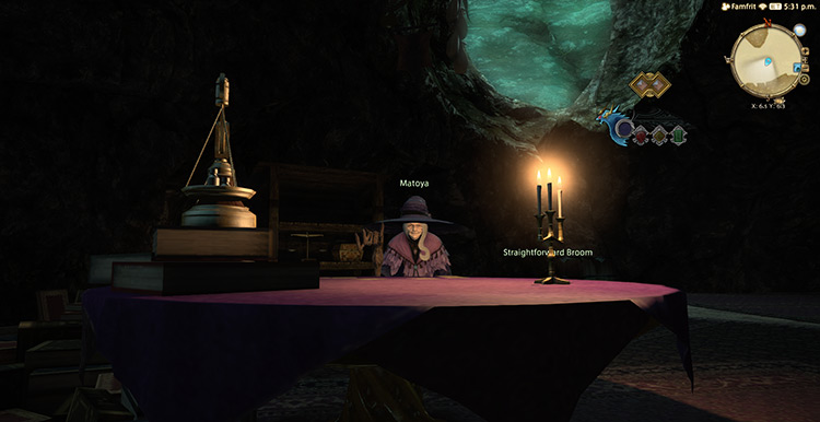 Matoya in Matoya's Cave (Zone) (X:6.5, Y:6.3) screenshot / FFXIV