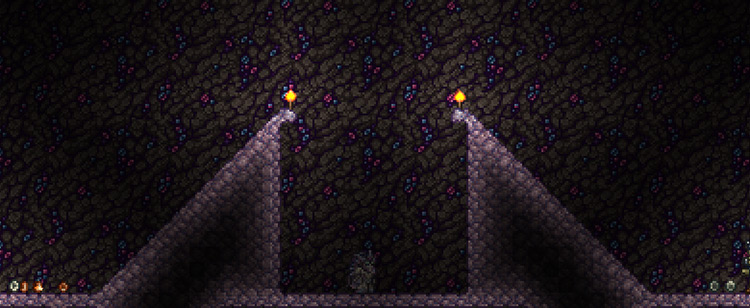 Example of the enemy entrapment part of the farm / Terraria