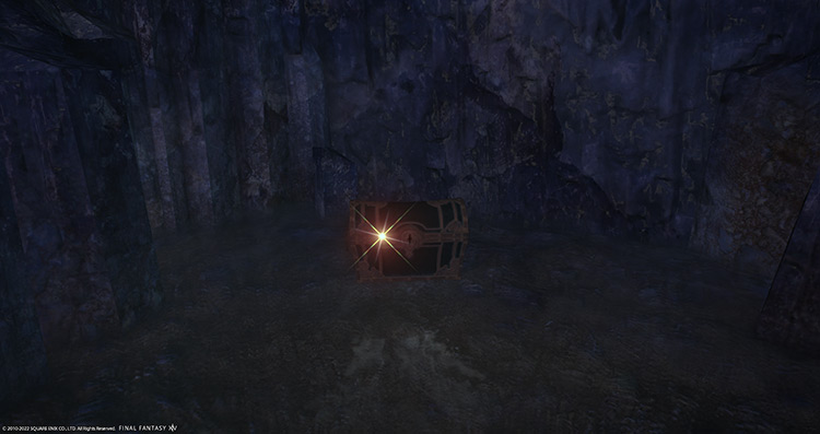 One of the extra treasure coffers in Copperbell Mines / FFXIV