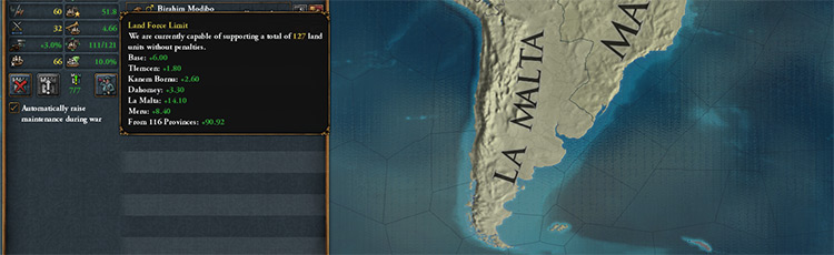 Force Limit Increase from subjects as Mali. / EU4