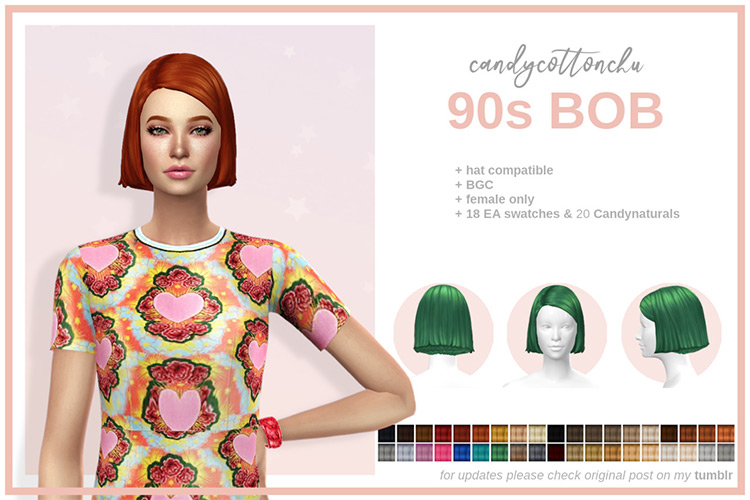 Female ‘90s Bob Hairdo / Sims 4 CC