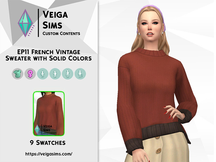French Sweater / Sims 4 CC