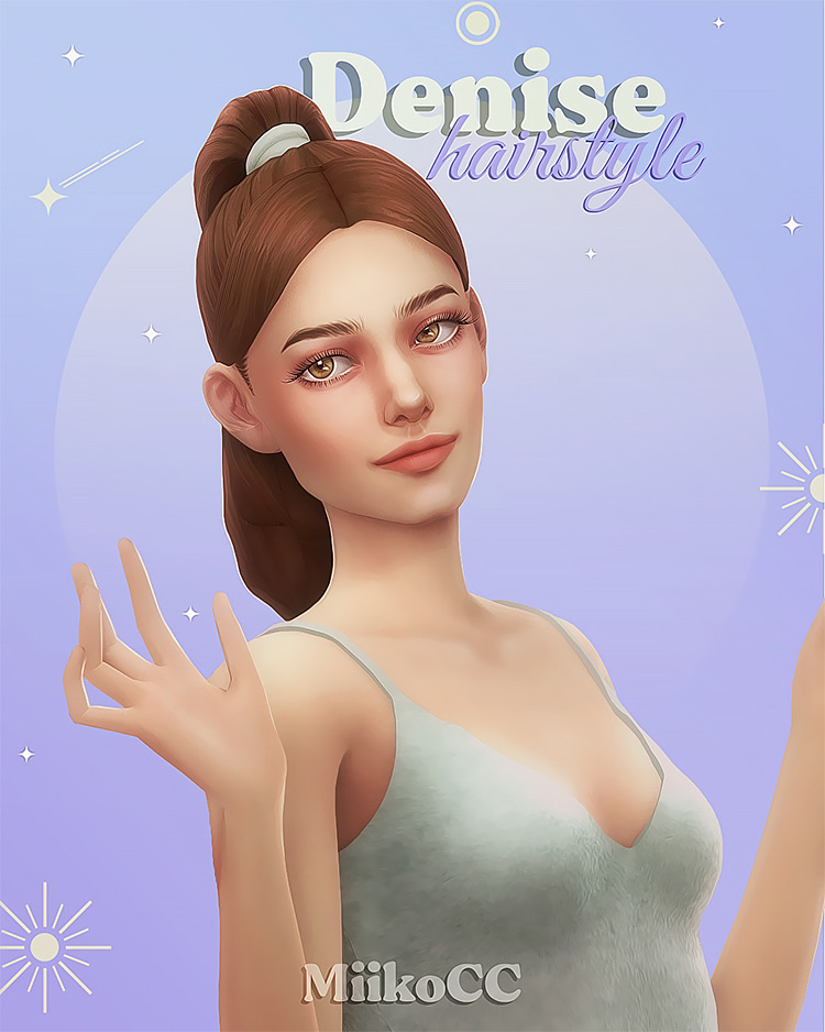 Denise Hair with Scrunchie / Sims 4 CC