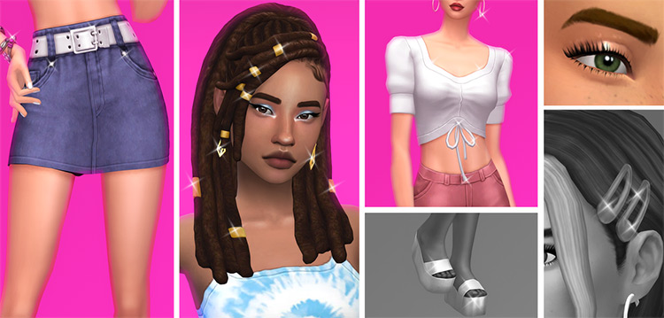 Glitter Set (1990s) / Sims 4 CC