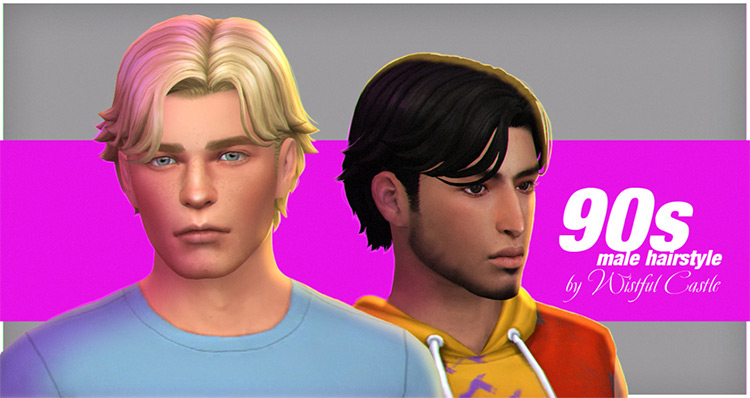 Swoopy ‘90s Male Hairstyle / Sims 4 CC
