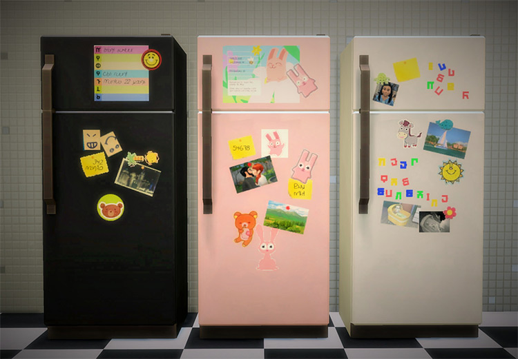 The Sticker Fridge Collection / Sims 4 CC