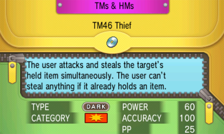 TM46 Thief / Pokemon ORAS