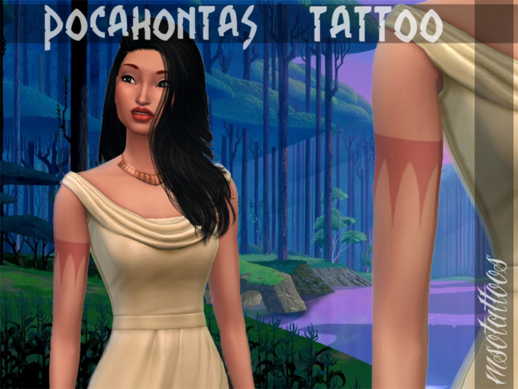 Tattoos from Pocahontas / Sims 4 CC