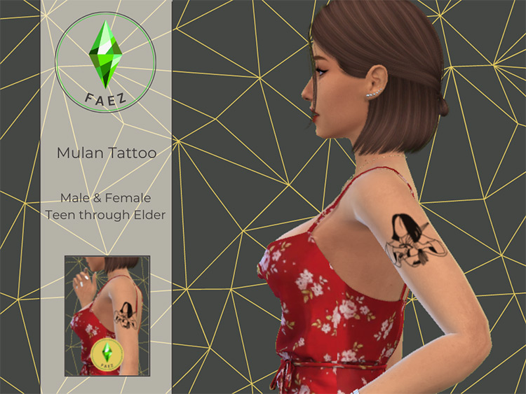 Mulan Tattoo / Sims 4 CC