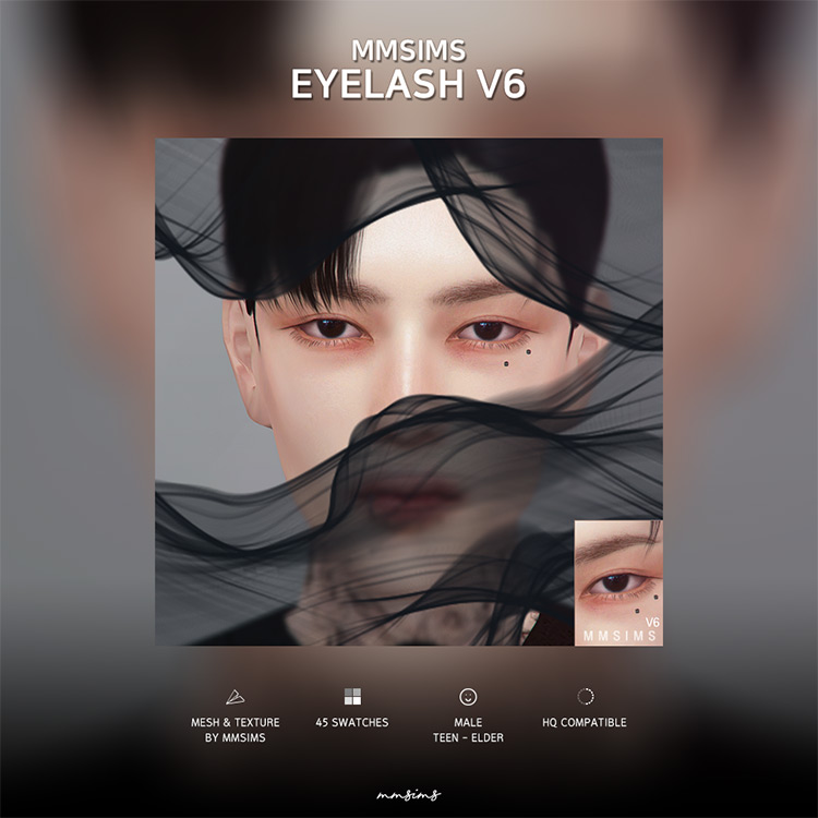 MMSIMS Eyelash v6 / Sims 4 CC