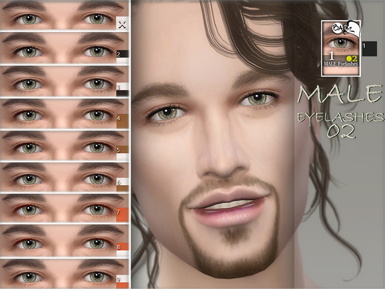 Male Eyelashes #02 / Sims 4 CC