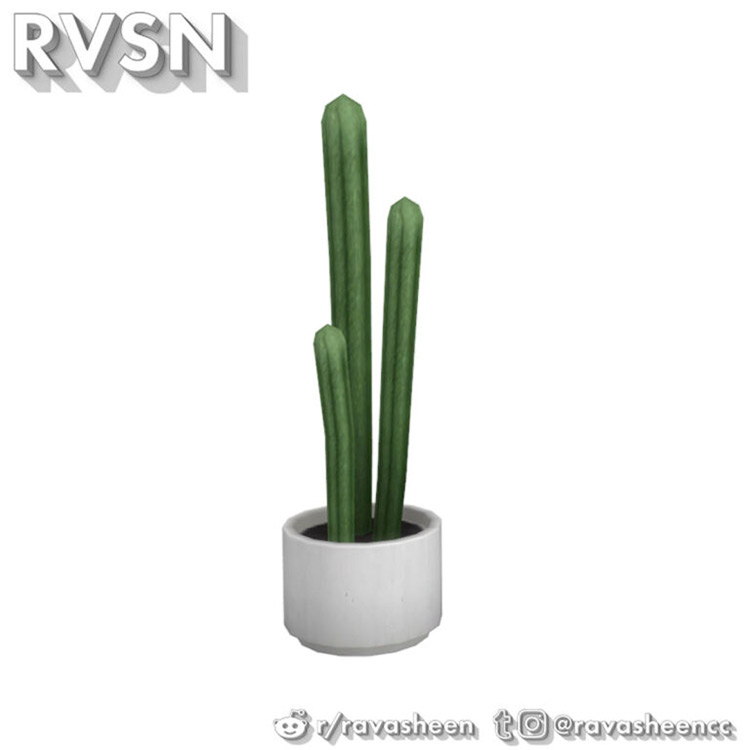 Fan-cactus House Plant / Sims 4 CC