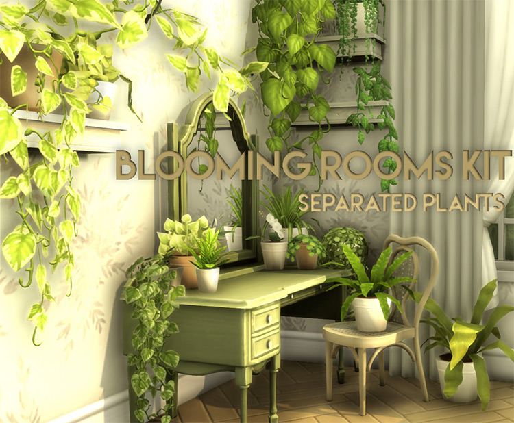 Blooming Rooms Kit Separated Plants / Sims 4 CC