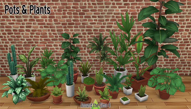 Separated Pots & Plants Set / Sims 4 CC