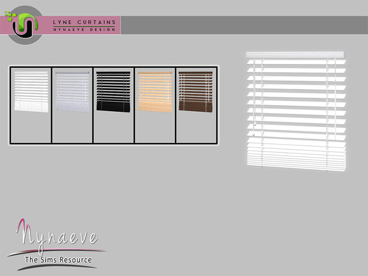 Lyne Curtains – Blinds V5 by NynaeveDesign / TS4 CC