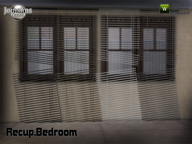Recup Bedroom Broken Blind by jomsims / TS4 CC