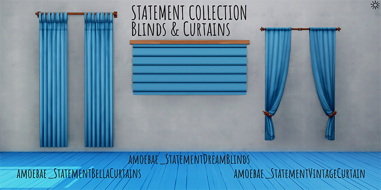 Statement Collection Pt 1 – Curtains & Blinds by amoebae / Sims 4 CC