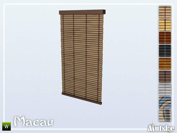 Macau Bamboo Blinds Middle by mutske / Sims 4 CC