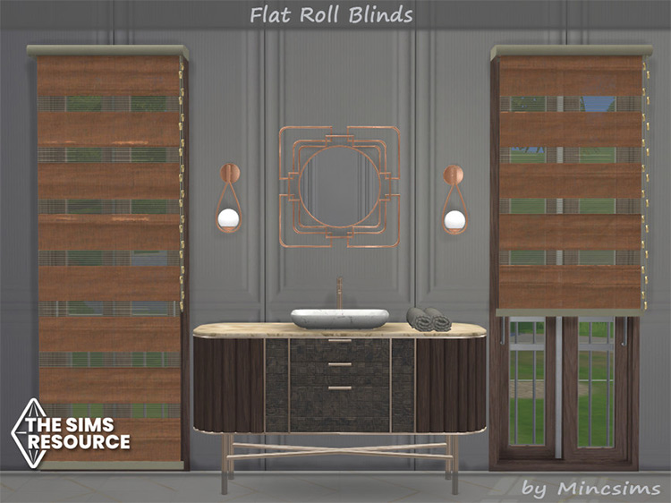 Flat Roll Blinds by Mincsims / TS4 CC