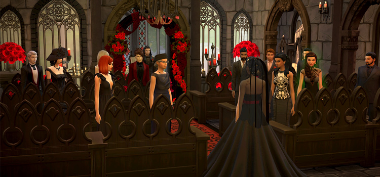 Vampire Wedding in a church (TS4)