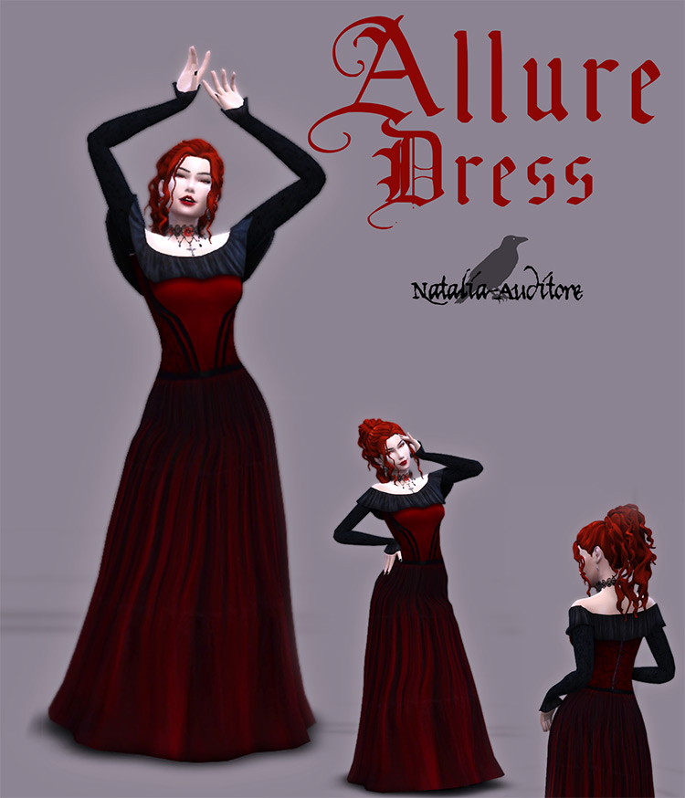 Allure Dress / Sims 4 CC