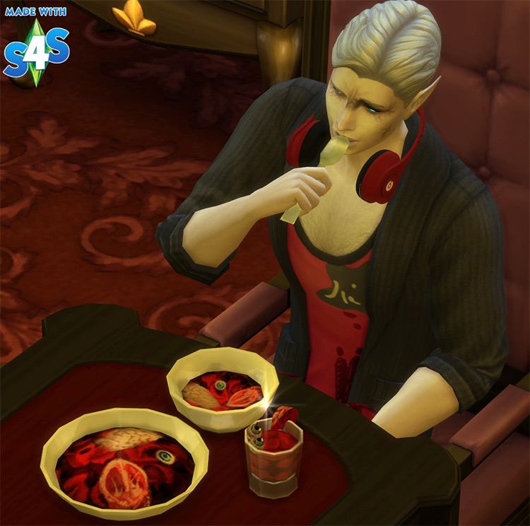 Vampire’s Foods: More Bloody, More Appetizing / Sims 4 CC
