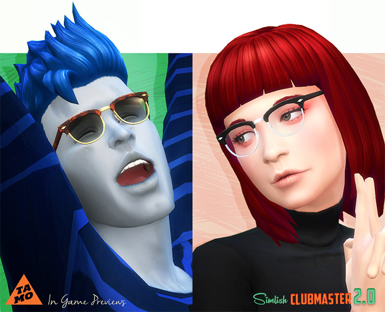 Simlish Clubmaster Glasses / Sims 4 CC