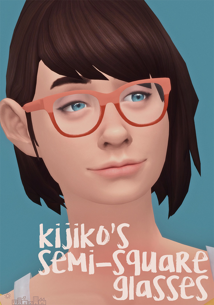 Kijiko’s Semi-Square Glasses Recolored / TS4 CC