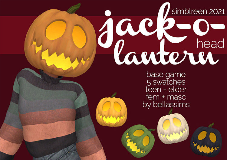 Jack-O-Lantern Head / TS4 CC