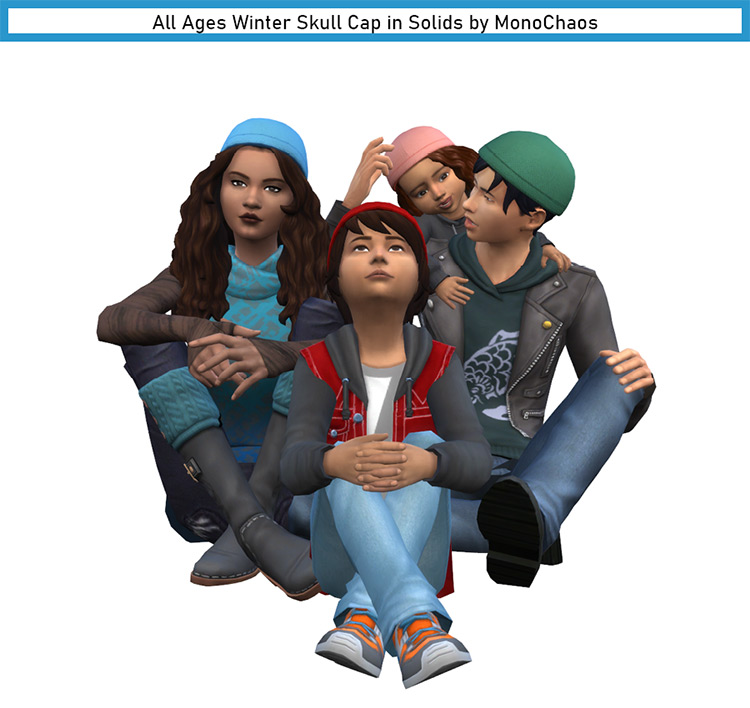 All Ages Winter Skull Cap / Sims 4 CC