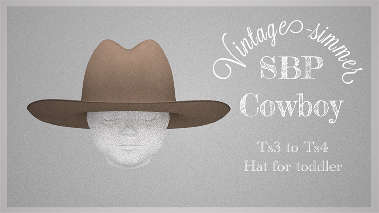 SBP Cowboy Hat / Sims 4 CC