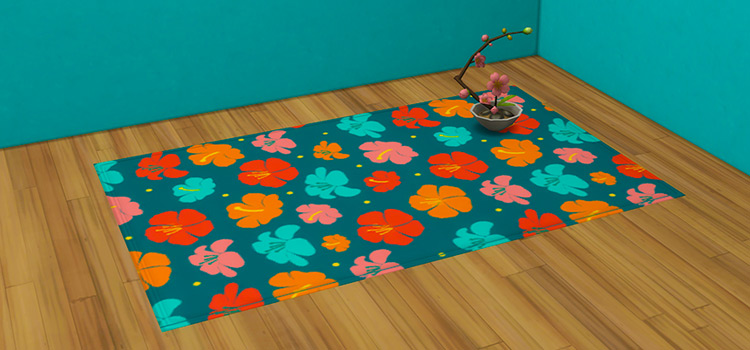 Colorful Floral Liv Rug CC (TS4)