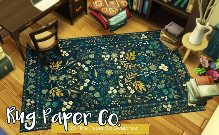 Flowery Embroidery Rugs / Sims 4 CC