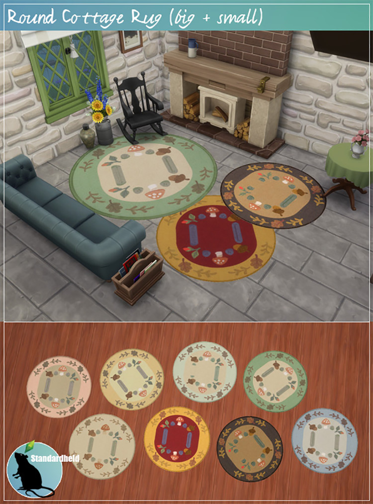 Round Cottage Rug / Sims 4 CC