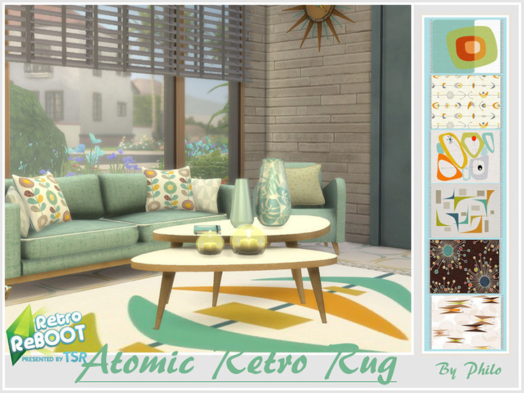 Atomic Retro Rug / Sims 4 CC