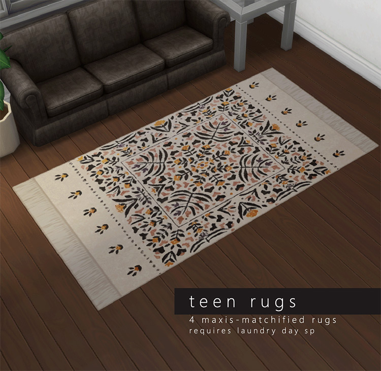 Sims 4 CC  Maxis Match Rugs For Any Room   FandomSpot - 77