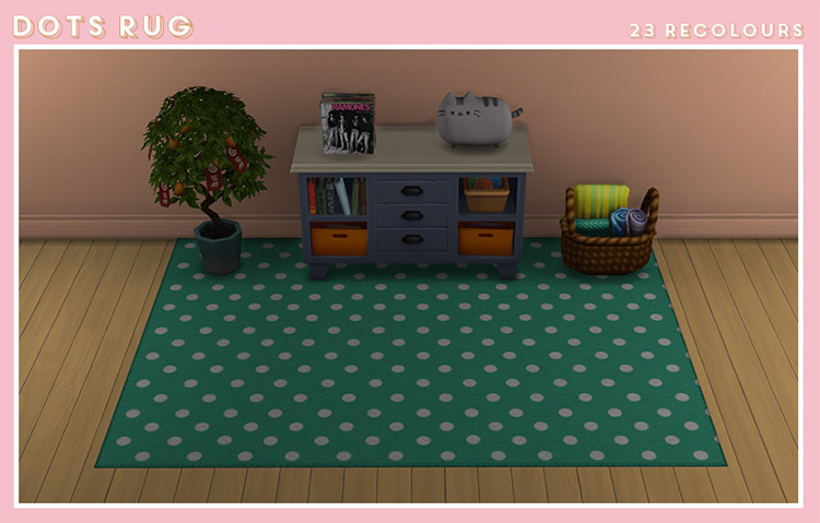 Simple Dotted Rug / Sims 4 CC