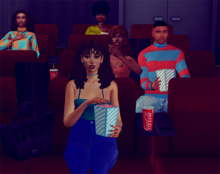 At the Movies Deco / Sims 4 CC