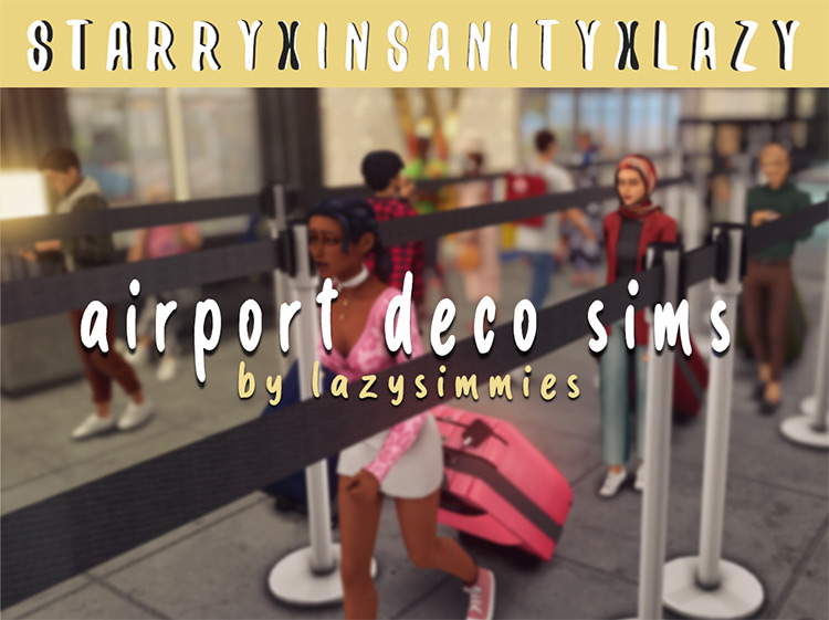 Airport Deco / Sims 4 CC