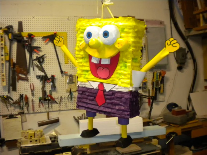 Make your own Spongebob pinata